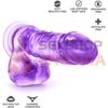 Dildo con testiculos y sopapa de 20 cm transparente